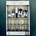 20  Stainless Flatware Diamond Set 4 place Settings New Italy