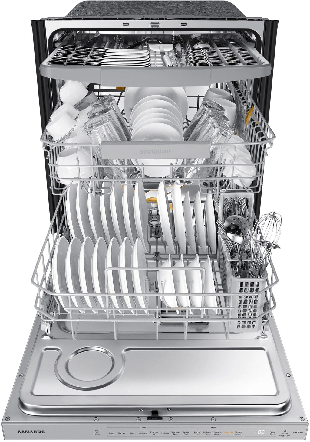 Samsung - Smart 42dBA Dishwasher with StormWash+ and Smart Dry - Stainless steel