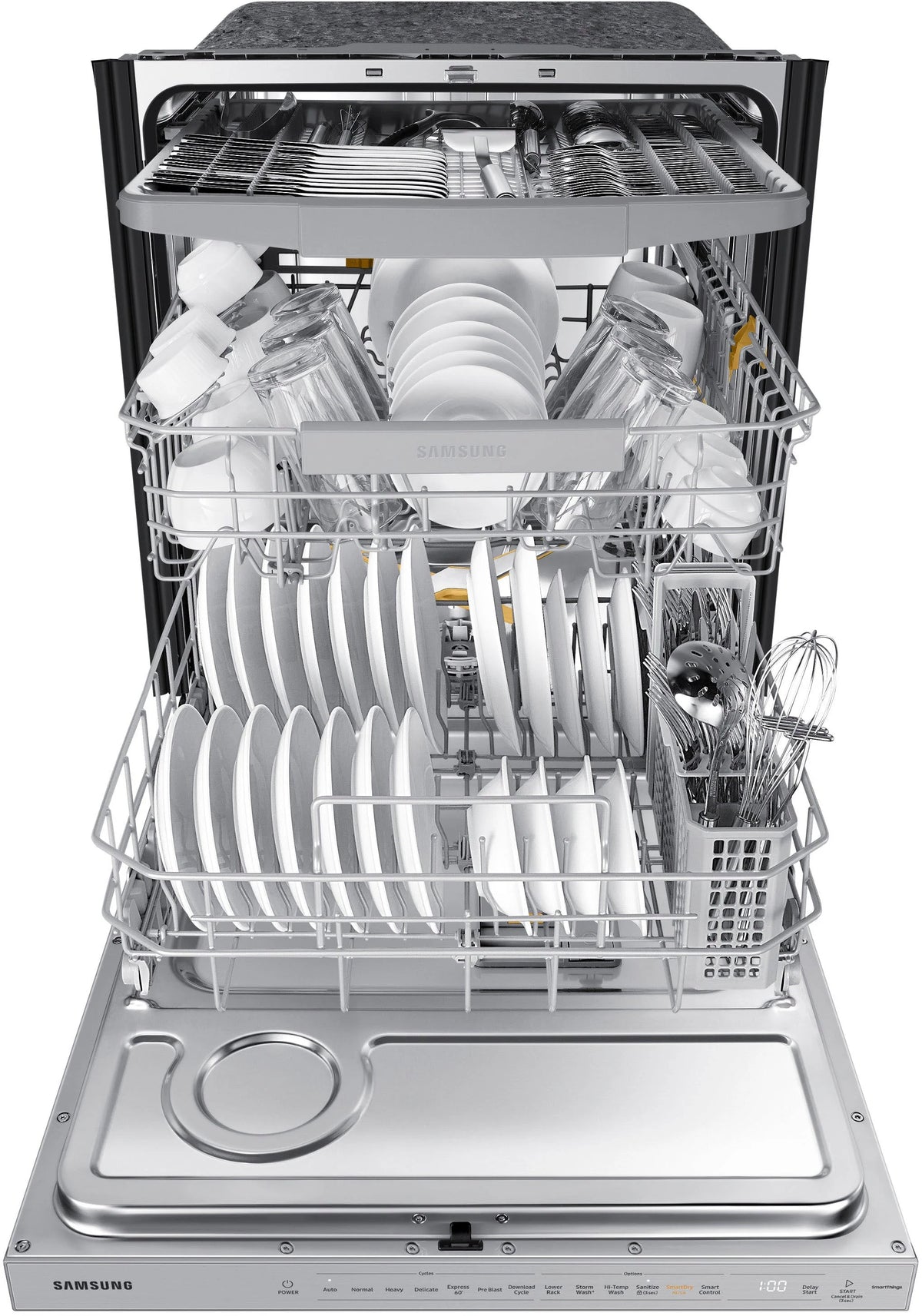 Samsung - Smart 42dBA Dishwasher with StormWash+ and Smart Dry - Stainless steel