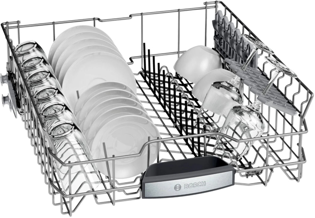 Bosch - 800 Series 24 Top Control Built-In Dishwasher with CrystalDry, Stainless Steel Tub, 3rd Rack, 42 dBa - Black stainless steel