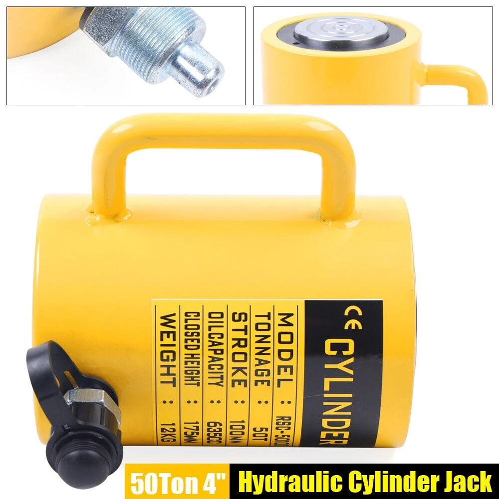 50-Ton 4Stroke Hydraulic Cylinder Jack Single Acting Lifting Ram 635CC Cylinder