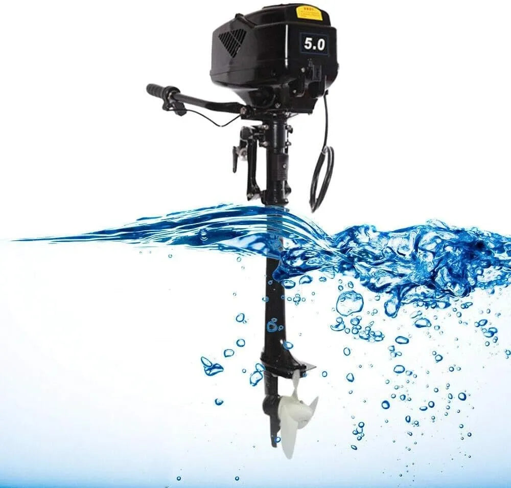 5HP Electric Outboard Motor, 1200W 48V Fishing Boat Engine, Long Shaft 508mm, Heavy Duty Trolling Motor, For Inflatable Fishing Boat Kayak
