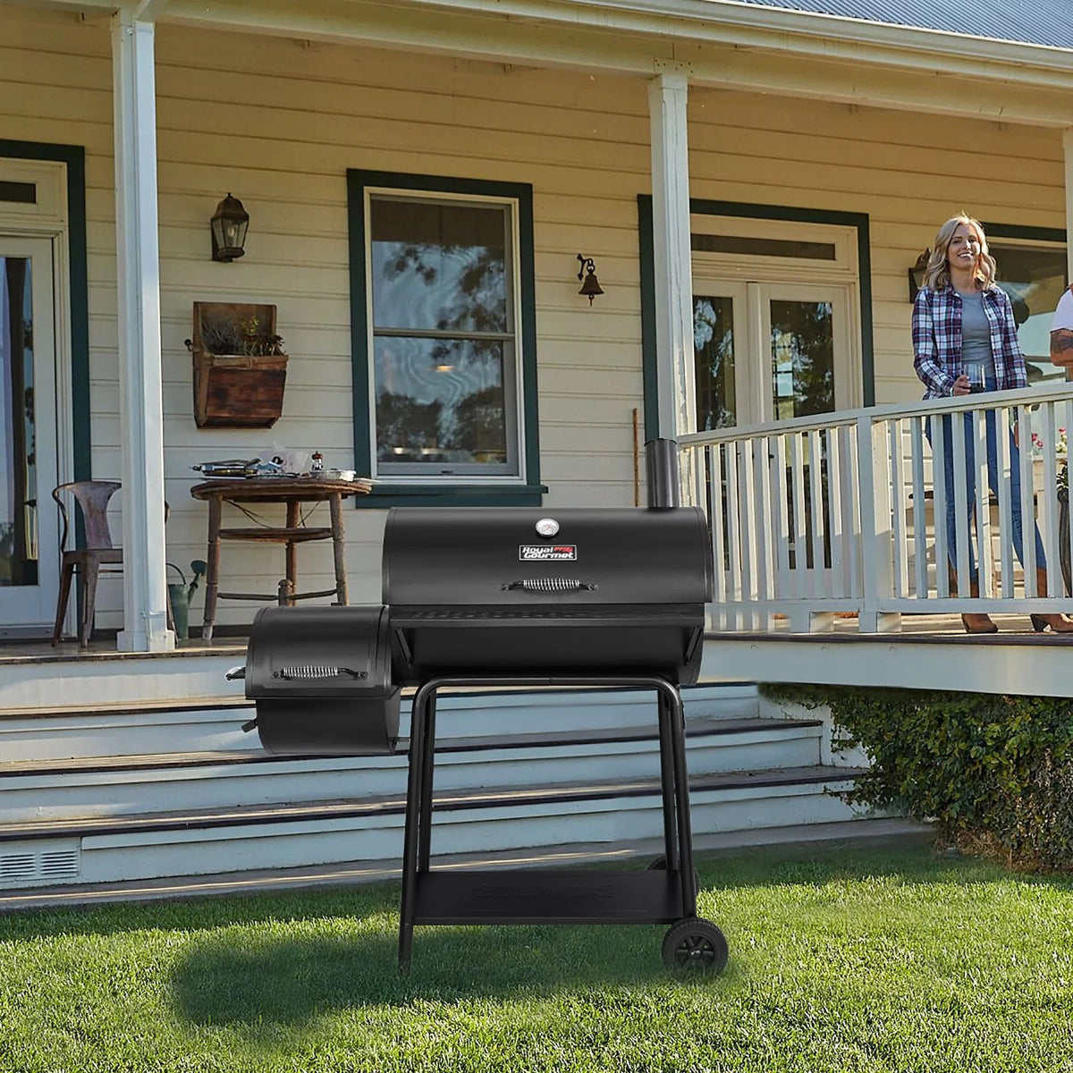Royal Gourmet 30 CC1830F Charcoal Grill with Offset Smoker