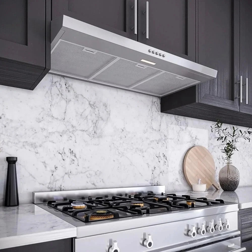Streamline 36 in. Longhena Convertible Undermount Range Hood in Brushed Stainless Steel with Mesh Filters, Push Button Control, LED Light