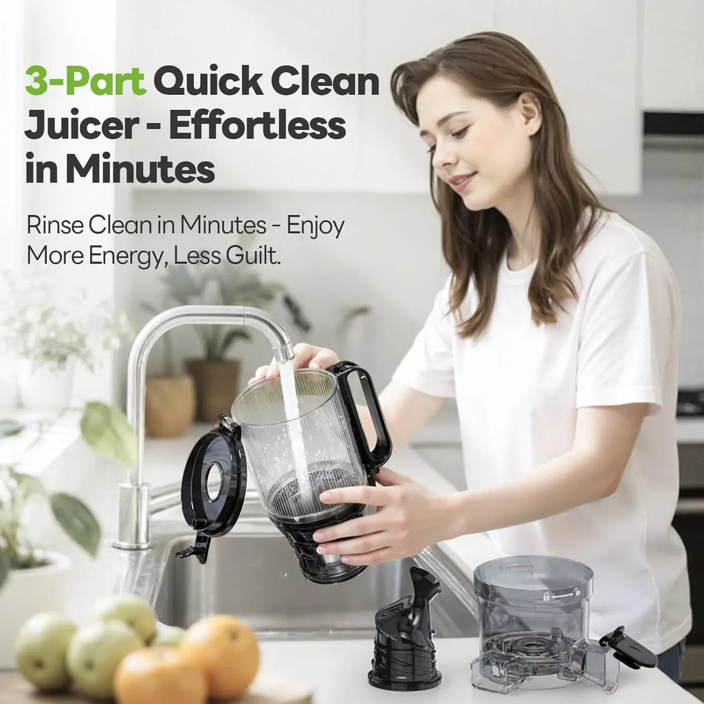 Juicer Machines with 5.3 Mega Mouth & Large Feed Chute, Cold Press Juicer for Whole Fruits & Vegetables, Professional Slow Masticating juicer for Batch Juicing, High Juice Yield Easy to Clean