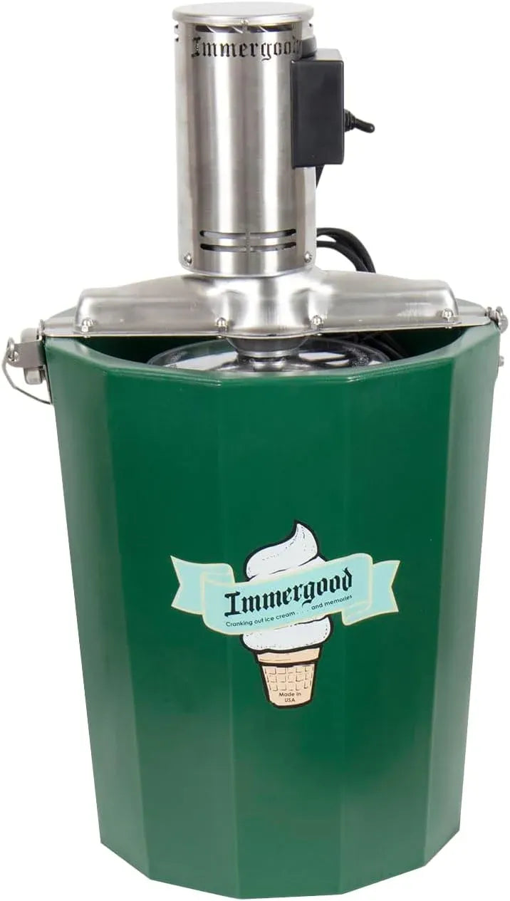 8 qt - Electric Ice Cream Maker - Stainless Steel - 110 volt