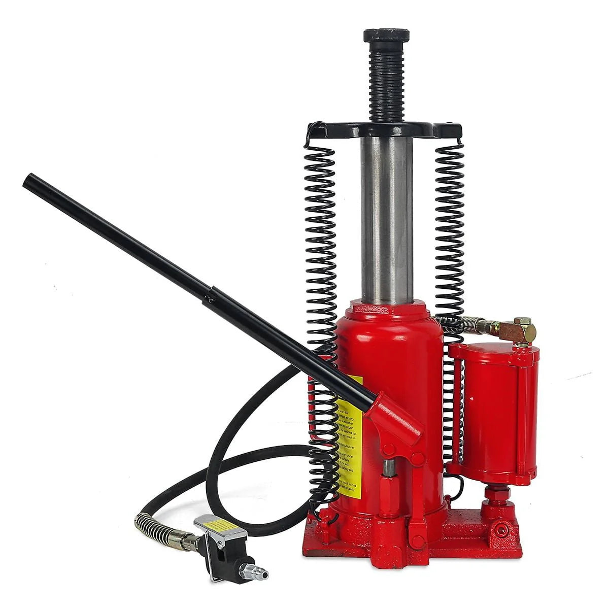 Stark 12-Ton Air/ Hydraulic Bottle Portable Air-Operated Bottle Jack Lift Jack Vehicle with Handle, Red