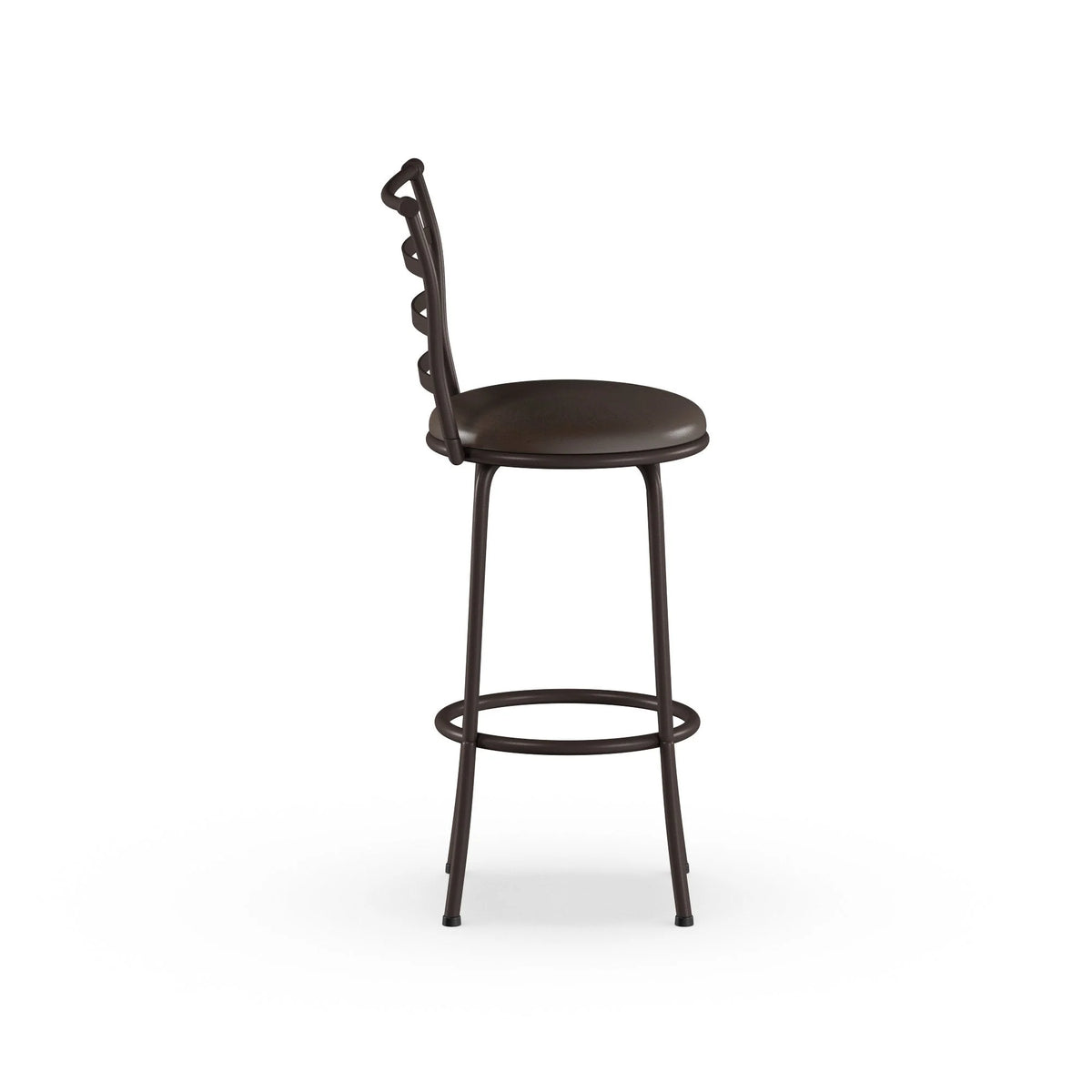 Mainstays Adjustable 24 or 29 Swivel Bar stool， Bronze Finish and PU Leather， Set of 3