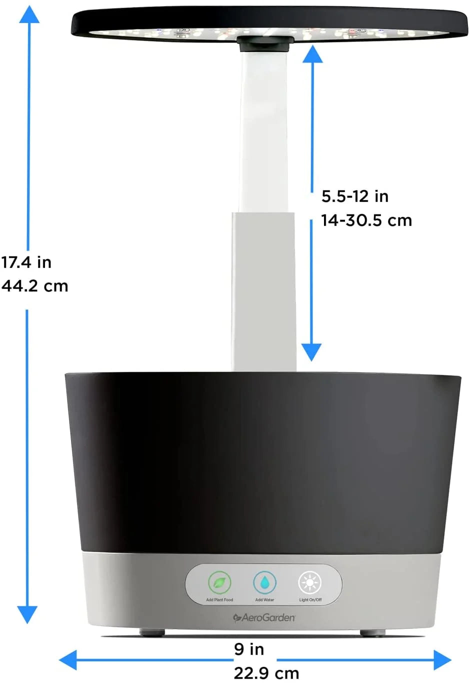 AeroGarden Harvest 360 â Indoor Garden with LED Grow Light, Round, Compact Design, White