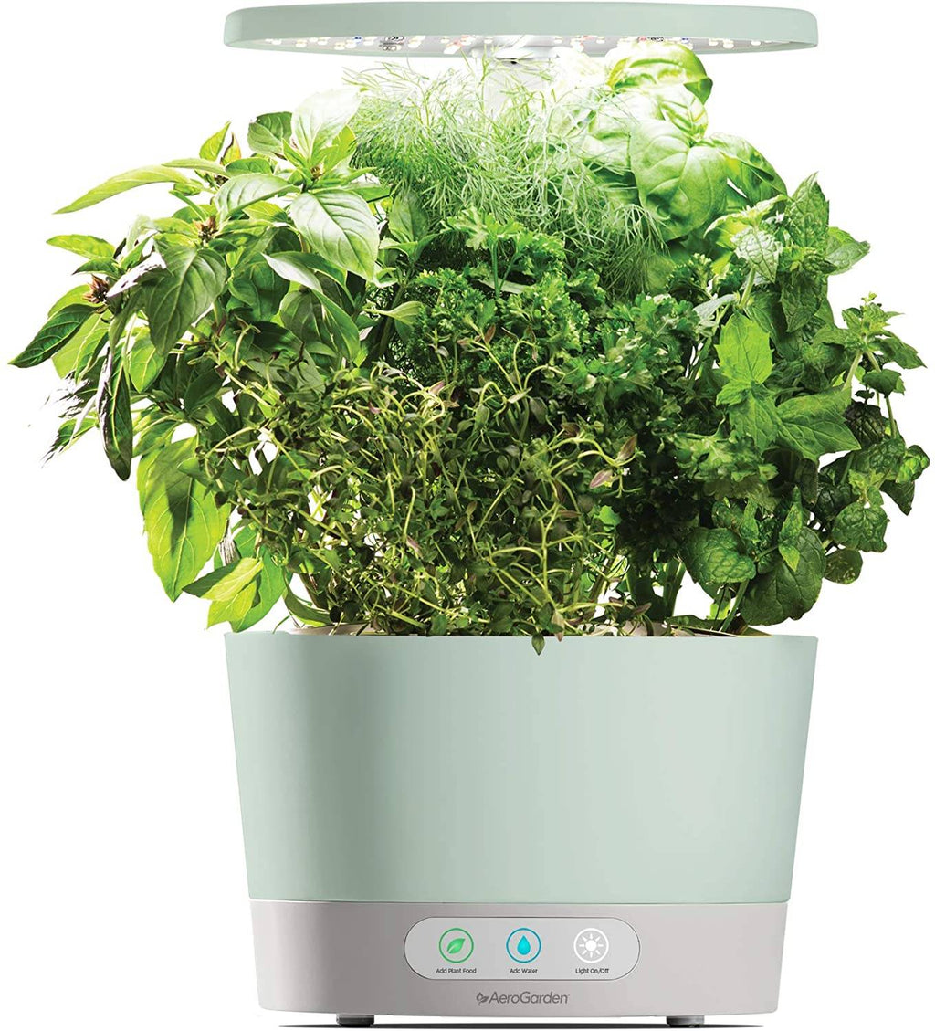 AeroGarden Harvest 360 â Indoor Garden with LED Grow Light, Round, Compact Design, White