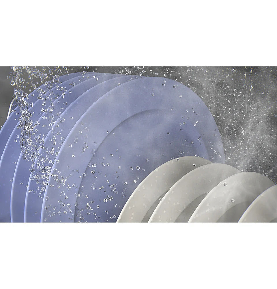 GE - Top Control Built In Dishwasher with Sanitize Cycle and Dry Boost, 52 dBA - Stainless steel