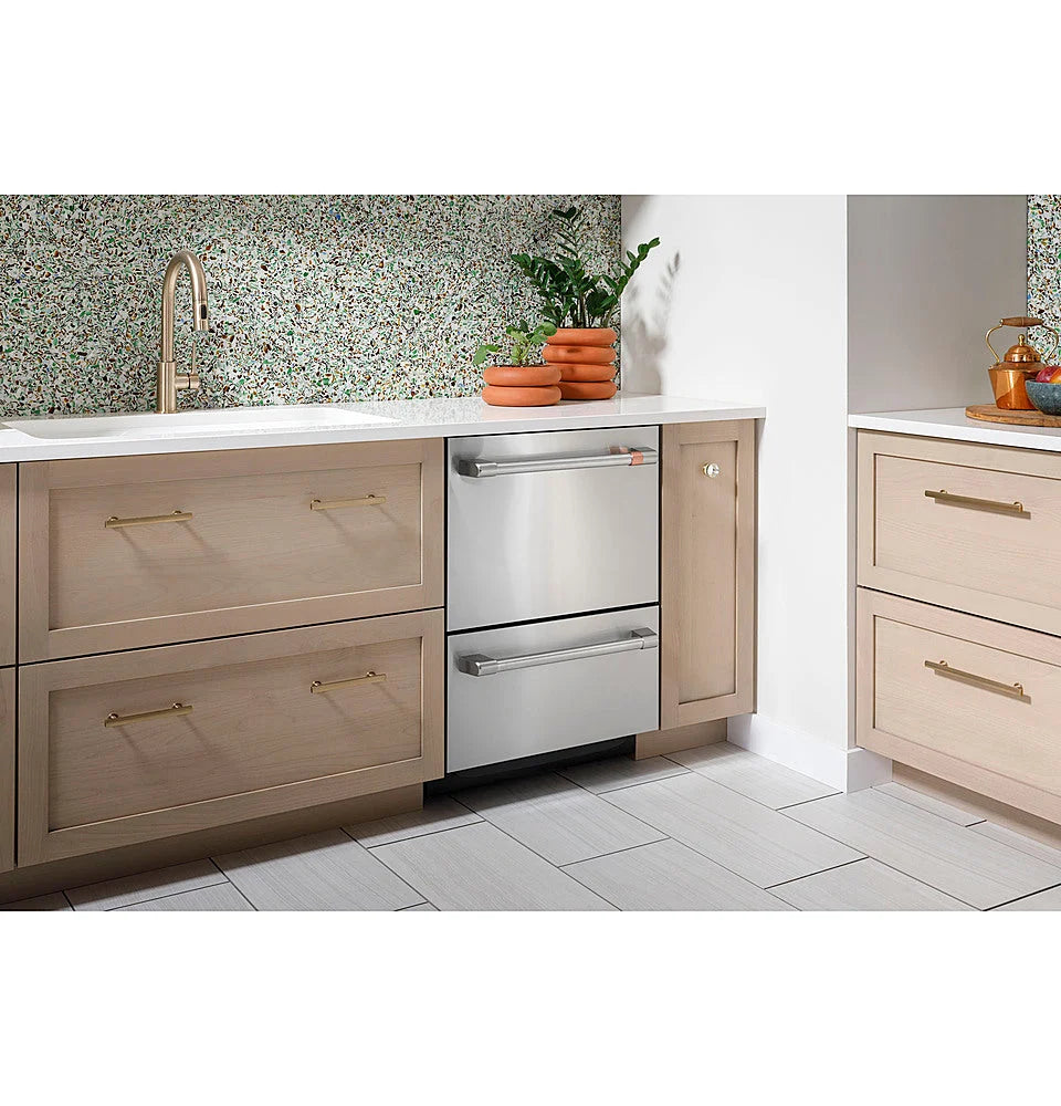Café 24 Top Control Built-In Double Drawer Dishwasher - Stainless steel