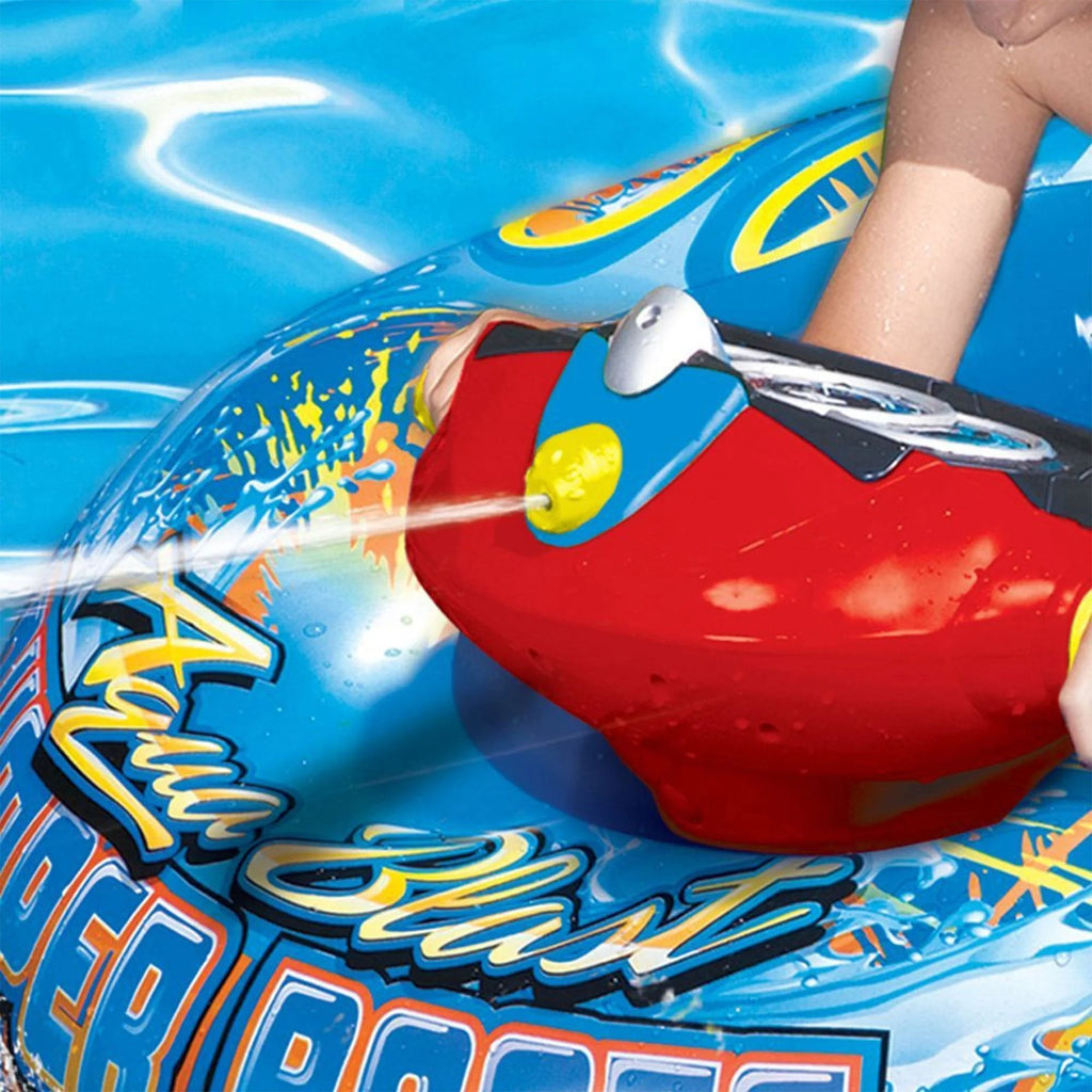 Banzai Aqua Blast Motorized Bumper Boat Inflatable Pool Float Water Toy, Red💝 Last Day For Clearance