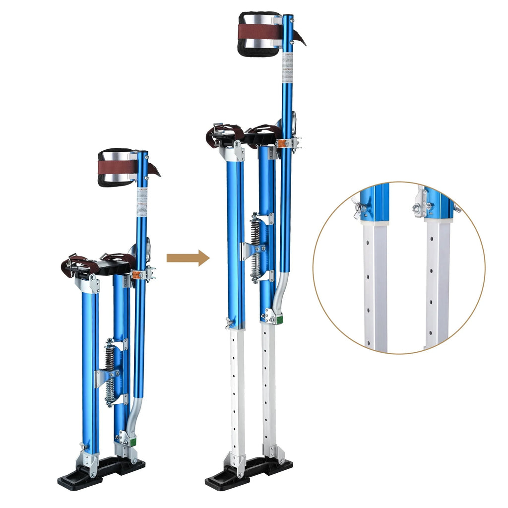 Yescom Drywall Stilts w/ 1 Pair Stilt Pad Replacement 24-40 Aluminum Tool Painting
